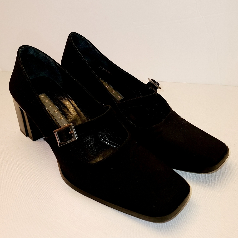 Vintage Paloma Italy Mary Jane chunky heel shoes